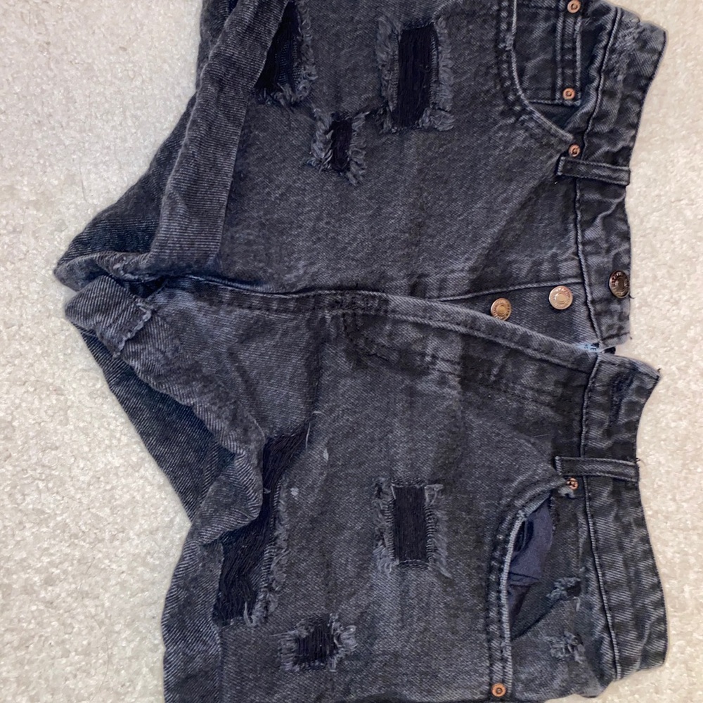 black denim forever 21 shorts!